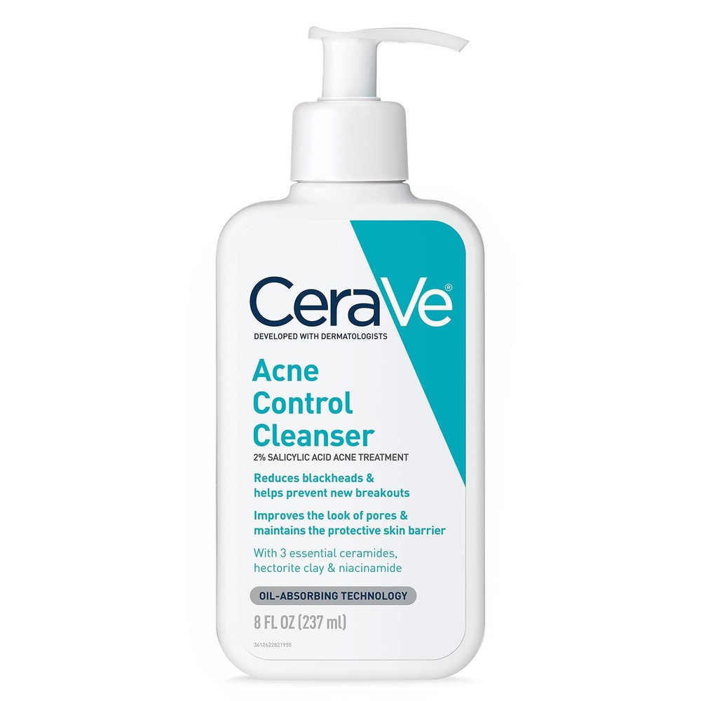 CeraVe Acne Face Wash with Salicylic Acid and Purifying Clay-image