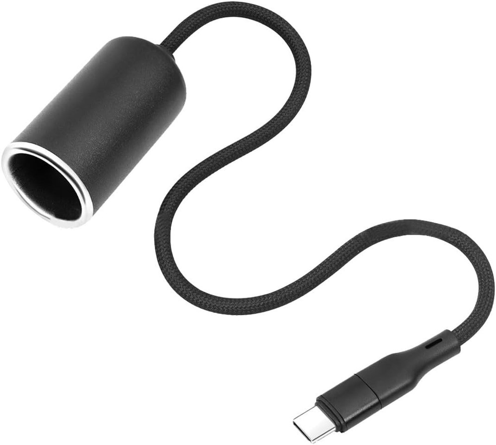 USB to Cigarette Lighter Adapter, USB C Male to 12V Cigarette Lighter Socket Con