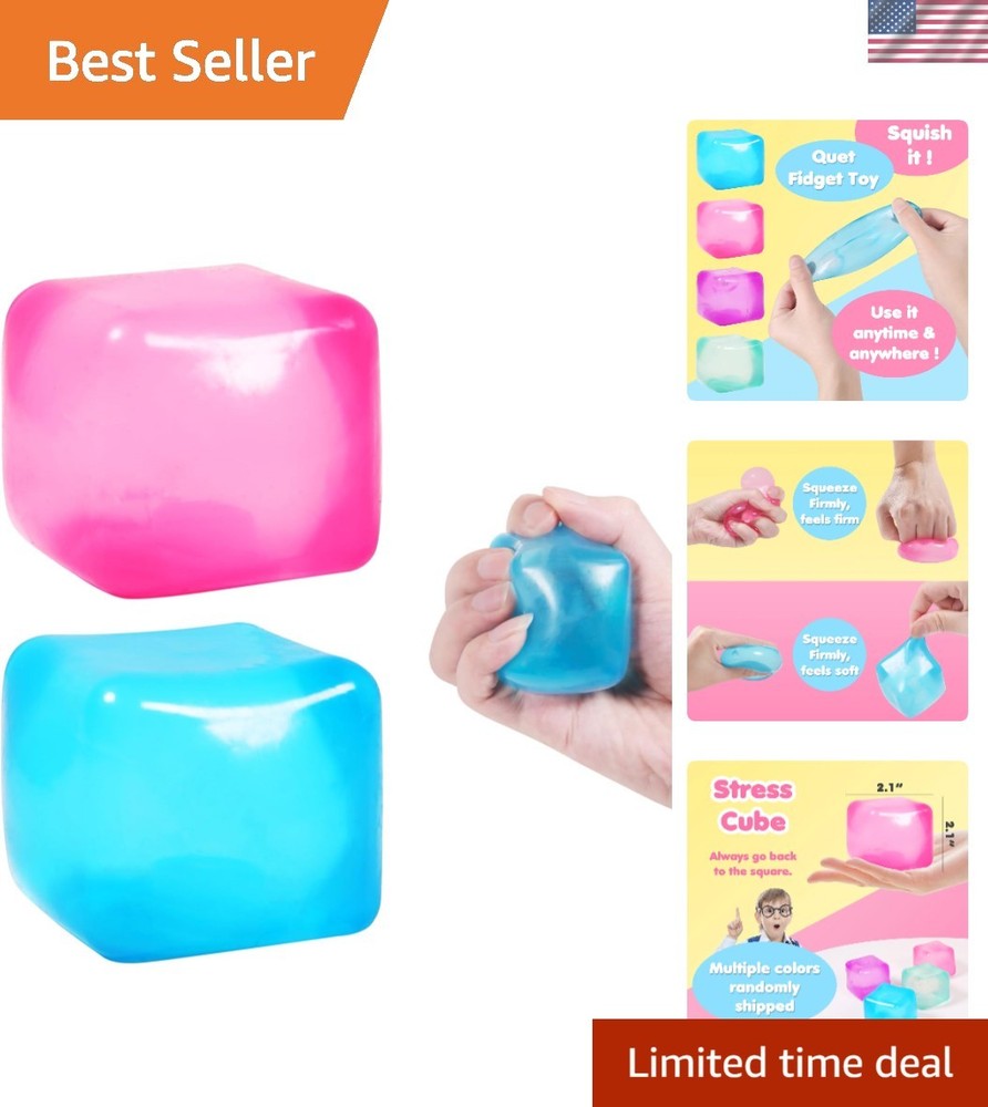 2pack Stress Cube Squishy Stress Balls for Adults Kids Fidget Toy for Your Be...