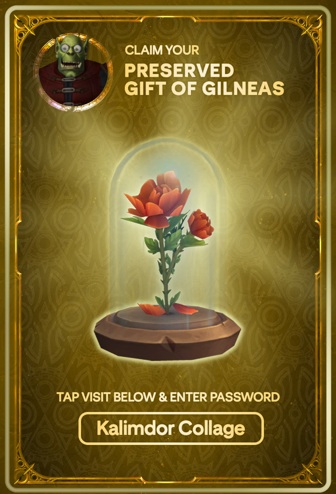World of Warcraft Preserved Gift of Gilneas Decor - ANY REGION - GLOBAL CODE WOW