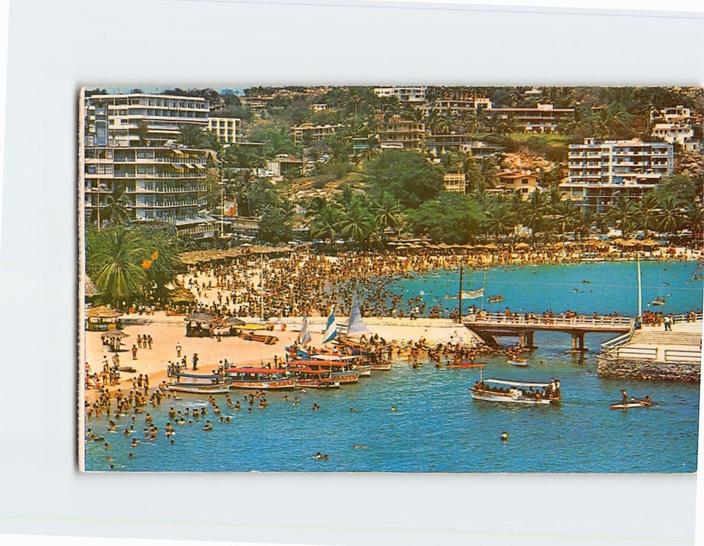 Postcard Caleta and Caletilla Acapulco Mexico