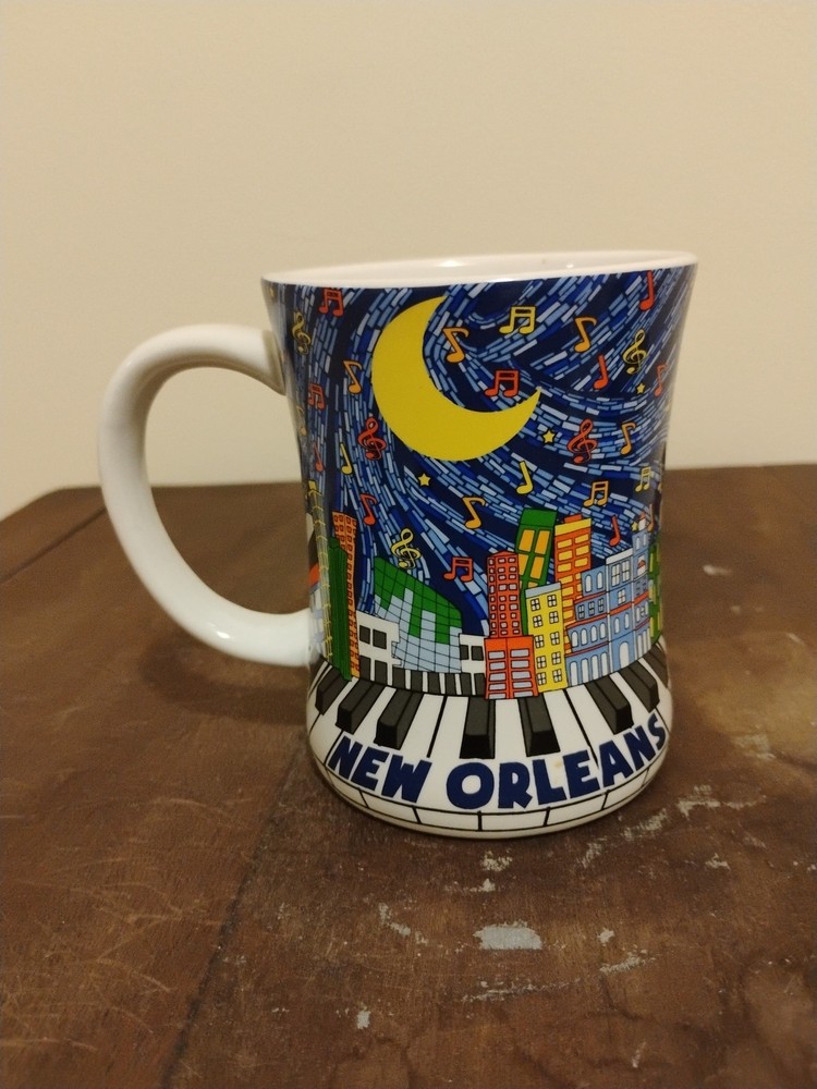 New Orleans Graphic Ceramic Coffee Mug Cup Souvenir