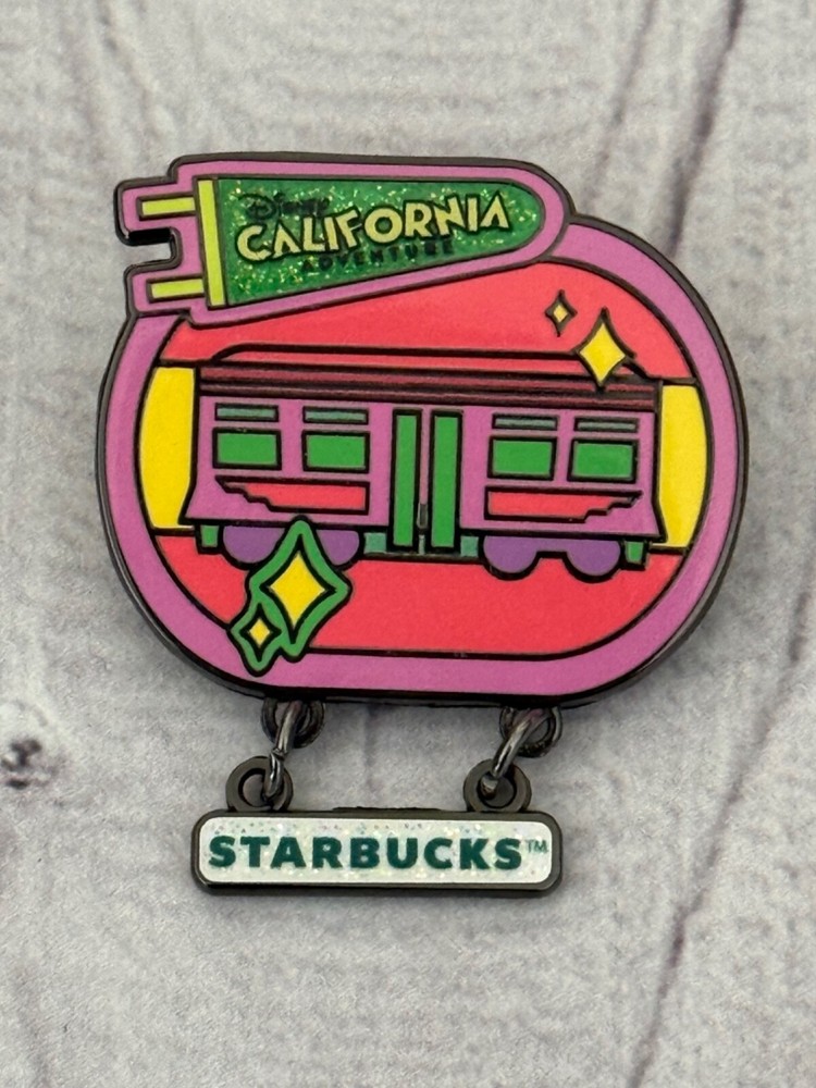 Disney Starbucks 2025 Mystery Pin - California Adventure Red Trolley Car - Brand New