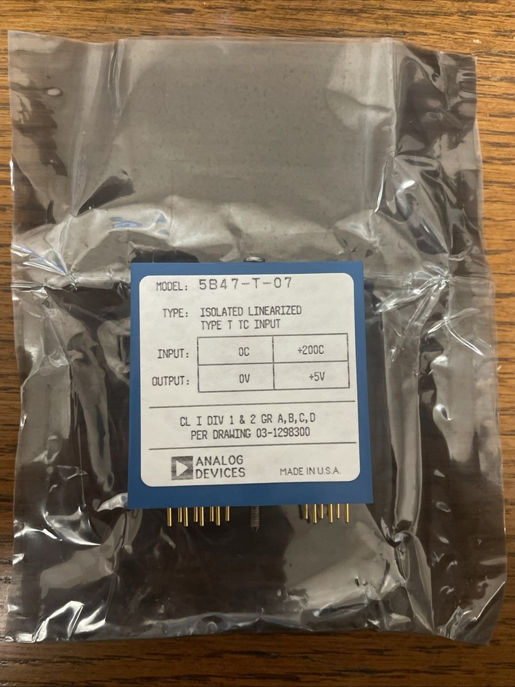 Analog Devices 5B47-T-07 Isolated Linearized Type T TC Input Module- New