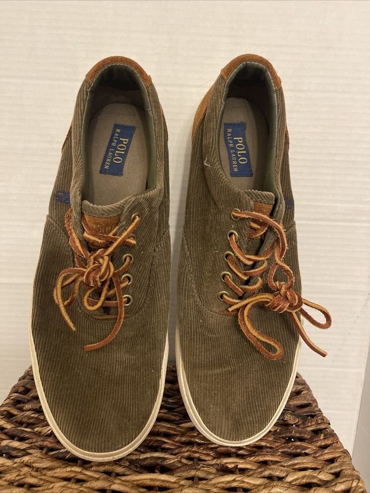 Polo Ralph Lauren Men’s Keaton Pony Brown Corduroy Sneaker Shoes Size 11D