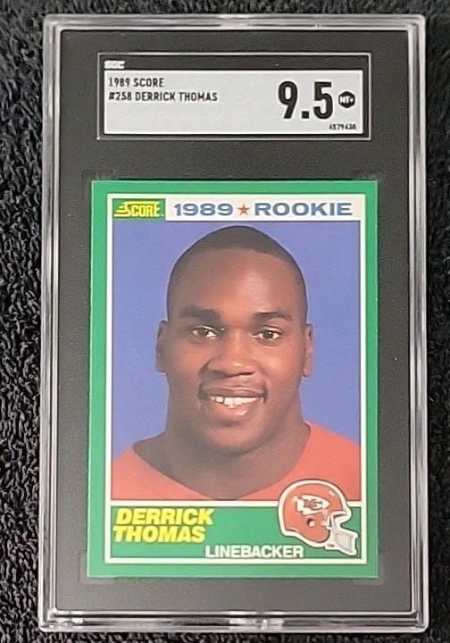 1989 Score Derrick Thomas RC #258 SGC 9.5 MINT+ HOF CHIEFS