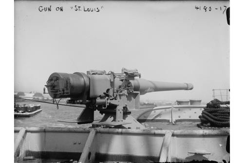 Photo:Guns on ST. LOUIS,artillery,ship,vessel,Bain News Service