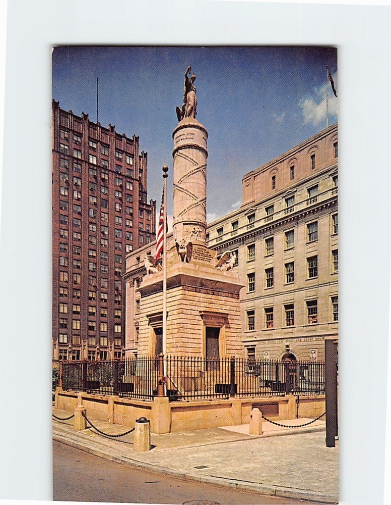 Postcard Battle Monument Baltimore Maryland USA