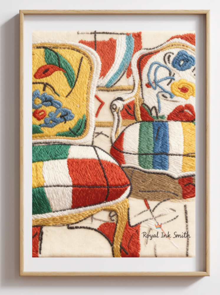 Classic Luxury Chair Design Print on Canvas 3D Wall Art