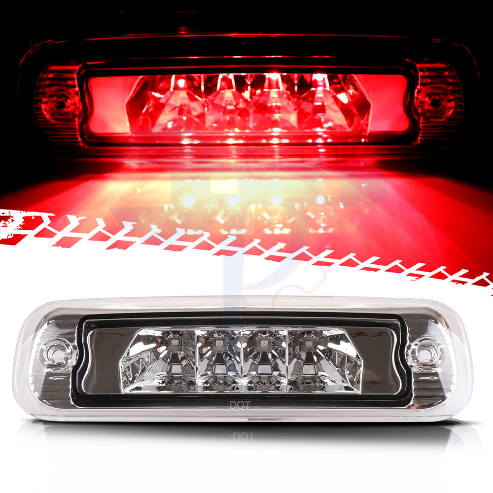 for 97-01 Jeep Cherokee 3rd Stoplight Truck Tail Chrome Clear Lens 55155614AE