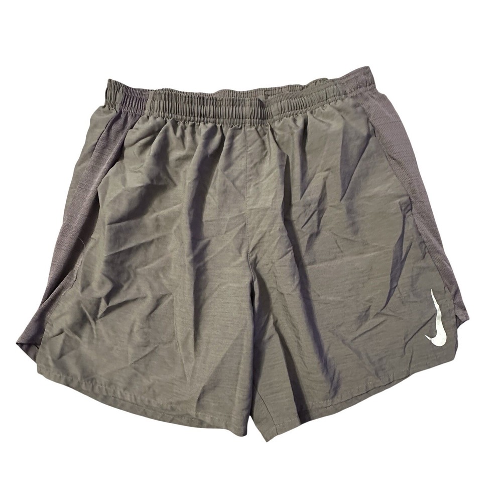 Nike Dri-FIT Running Shorts Womens Large Gray Lightweight Athletic Activewear