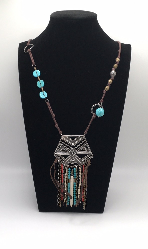 Sterling Silver Vintage SILPADA “Beachgoer” Fringe Necklace 30” 34g #58