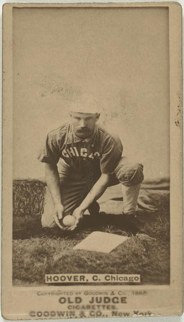 Photo:Chicago White Stockings C Hoover 1880s Baseball Card Portrait