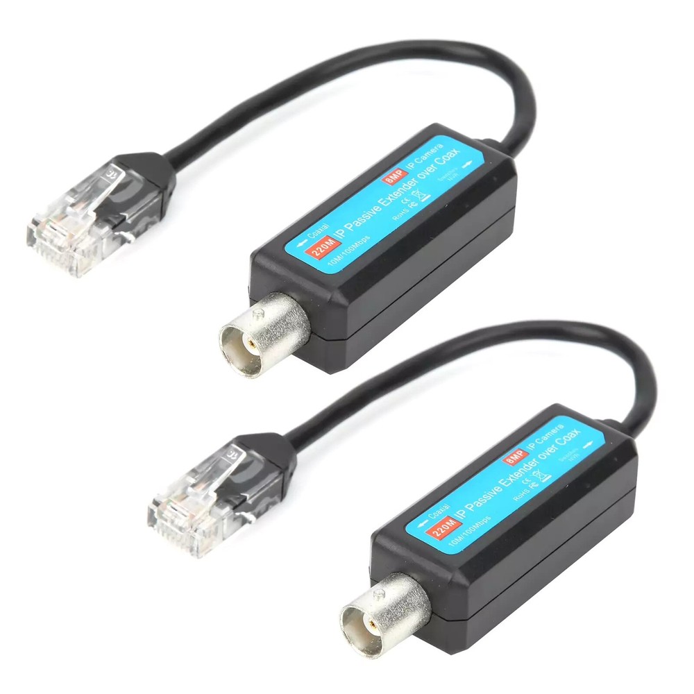 For CCTV Cameras/Monitors/DVR/Switchers Passive Coaxial lP Extender 802.3 RJ45