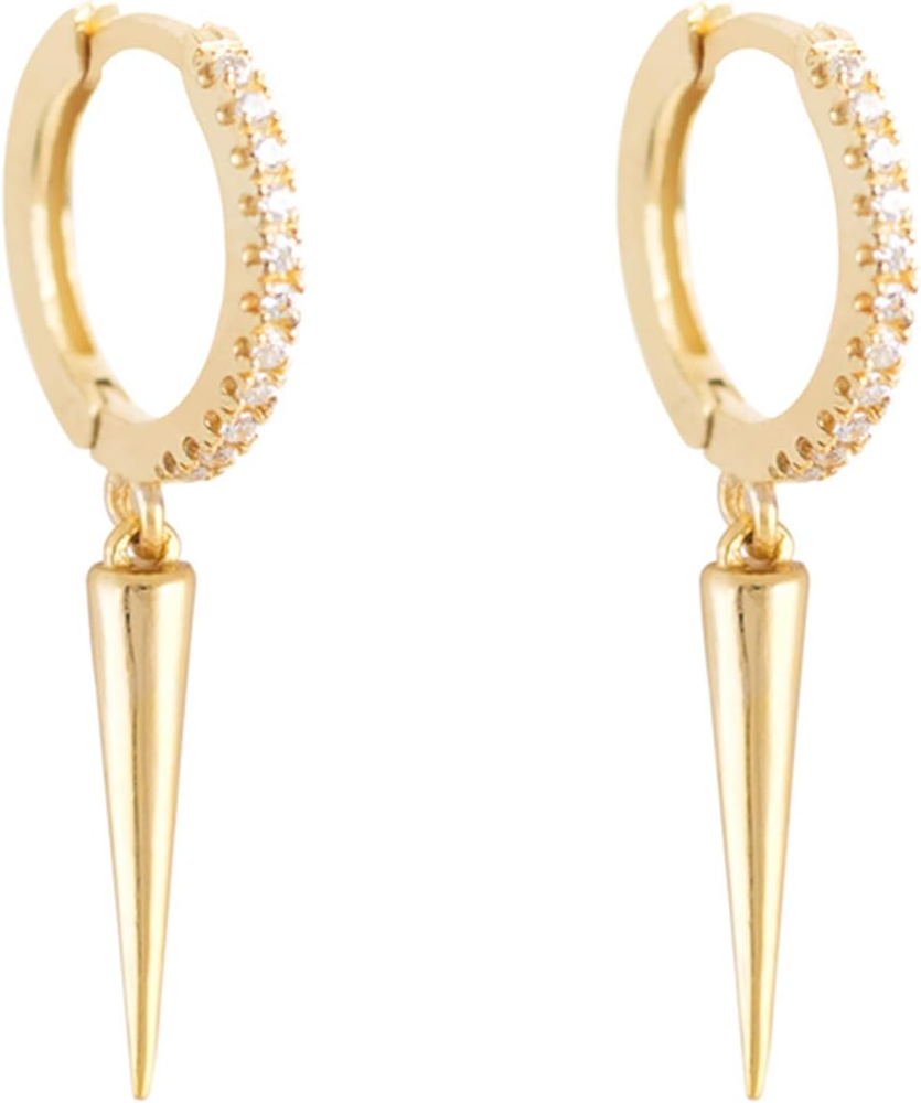 14K Gold Plated Huggie Hoop Earrings for Women Small Heart Hoops