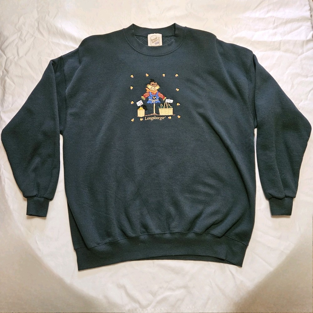 Vintage Longaberger Sweatshirt By Peanut Butter & Jelly XXL USA Made Fall Theme