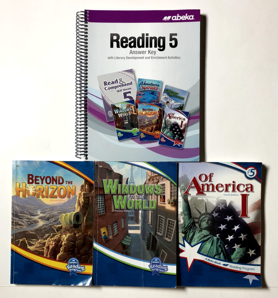 ABeka 5th grade READING SET 5 Student Readers 4pc Curriculum Current Edition