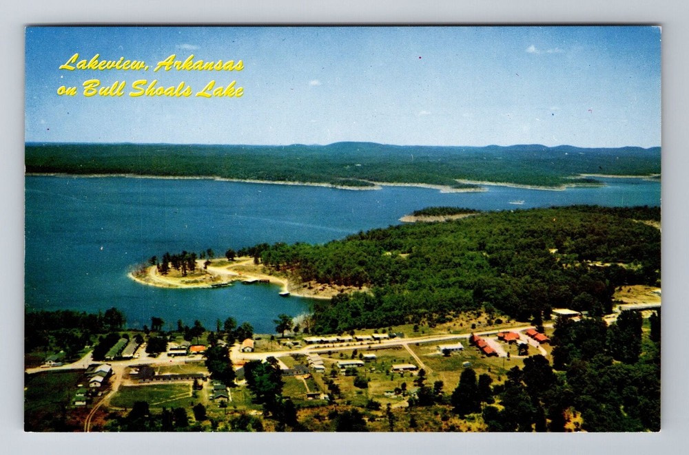 Lakeview AR-Arkansas, Bull Shoals Lake, Antique Vintage Souvenir Postcard