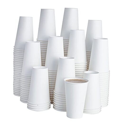 210 Pack 16 oz Disposable Paper Coffee Cup, Hot/Cold Beverage White-16oz