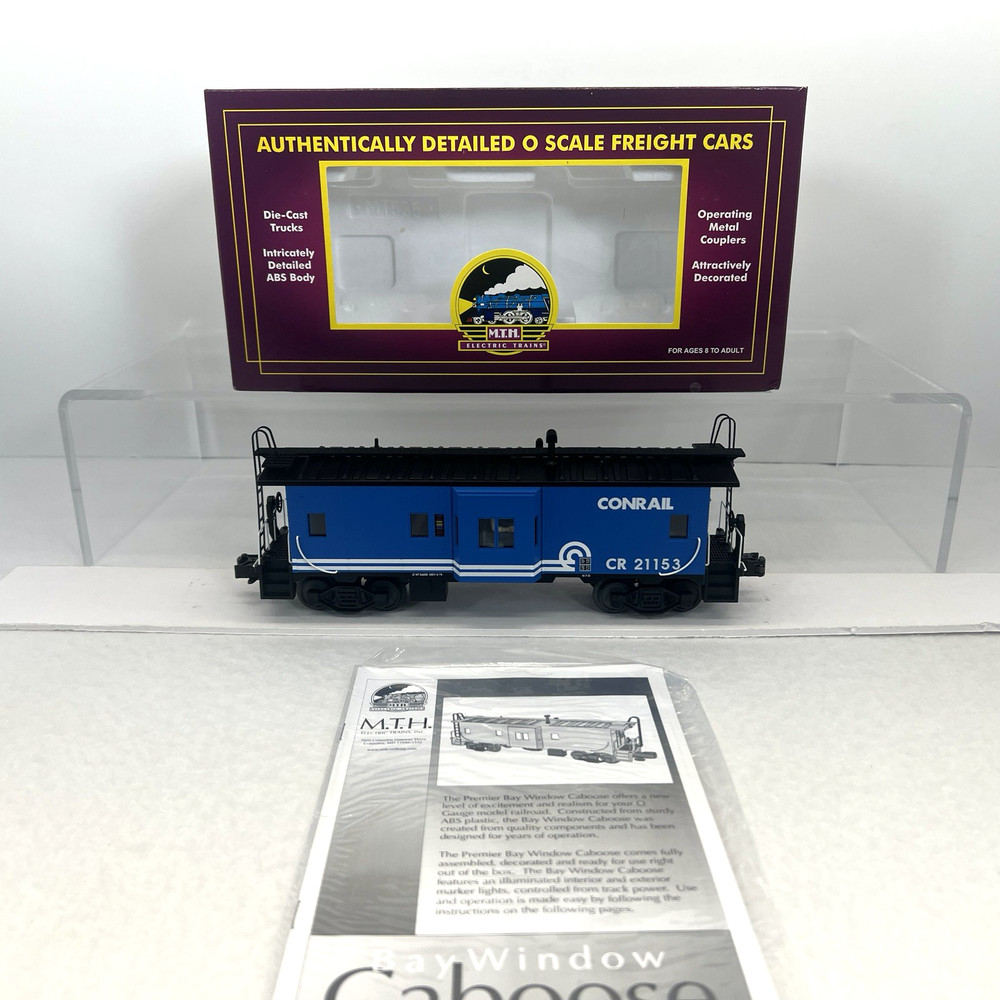 MTH Premier 20-91039 Conrail Bay Window Caboose #CR21153 O Gauge New