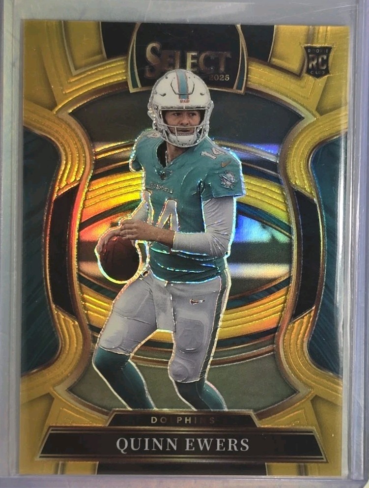 Quinn Ewers 2025 Panini Select NFL RC Gold 1/10 FOTL Concourse