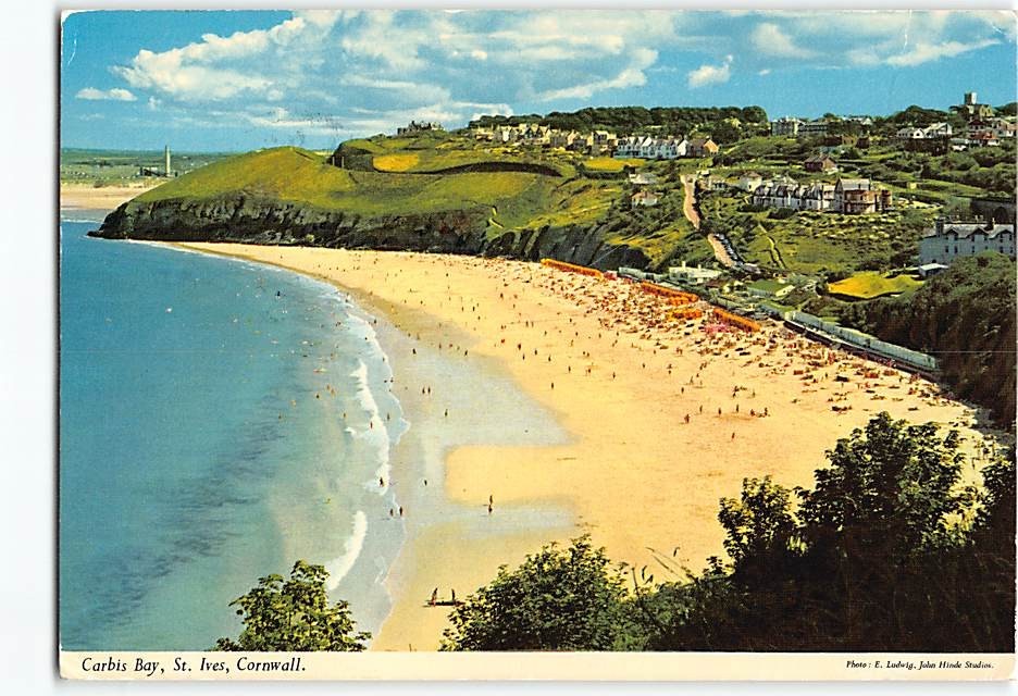 Postcard Carbis Bay St. Ives Carbis Bay England