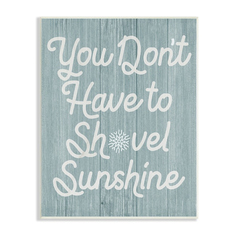 Stupell You Don't Shovel Sunshine Motivational Saying