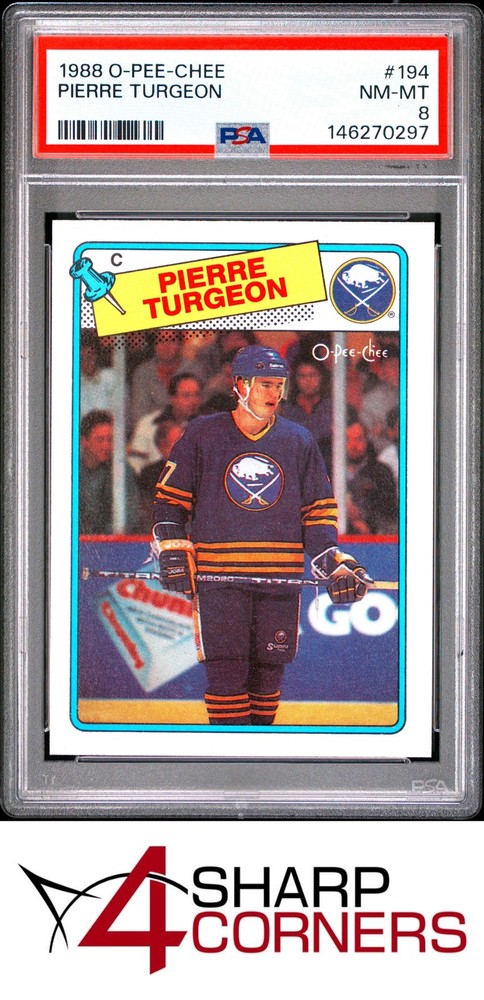 1988 O-Pee-Chee #194 Pierre Turgeon Rc Sabres Hof Psa 84SC breaks auction records weekly! Consign today!