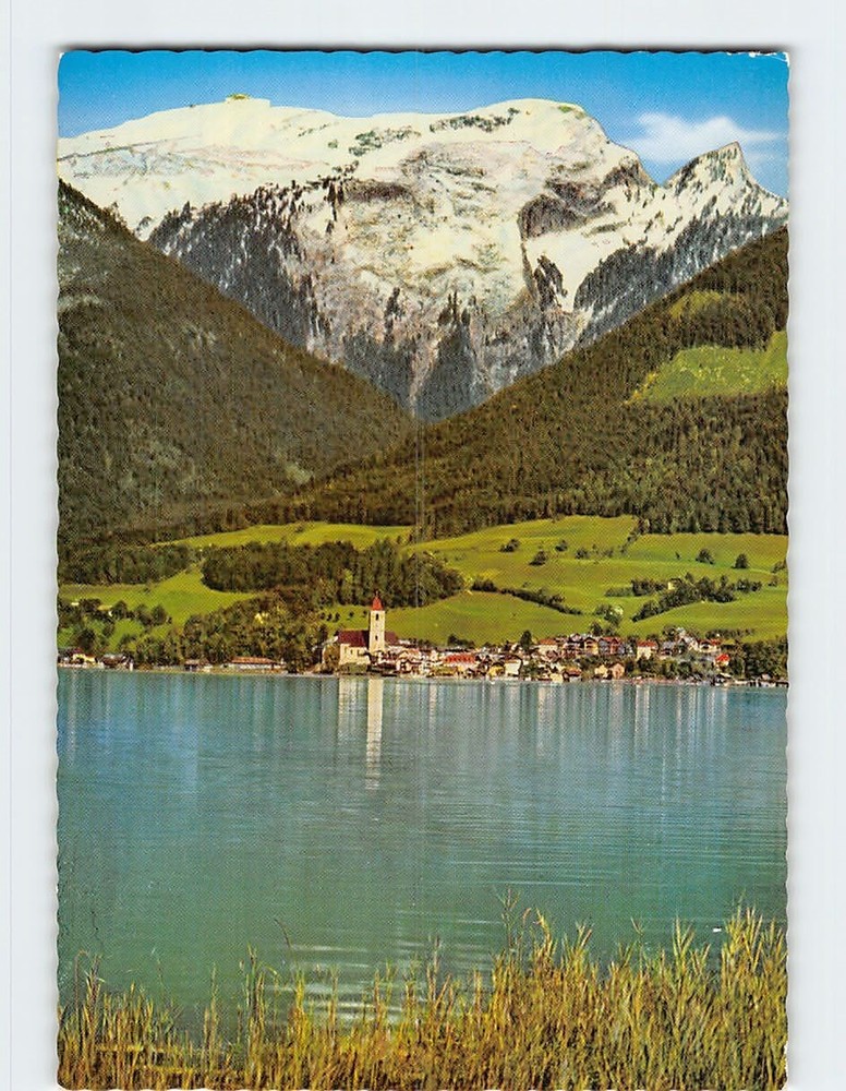 Postcard Saint Wolfgang im Salzkammergut and Schafberg Austria