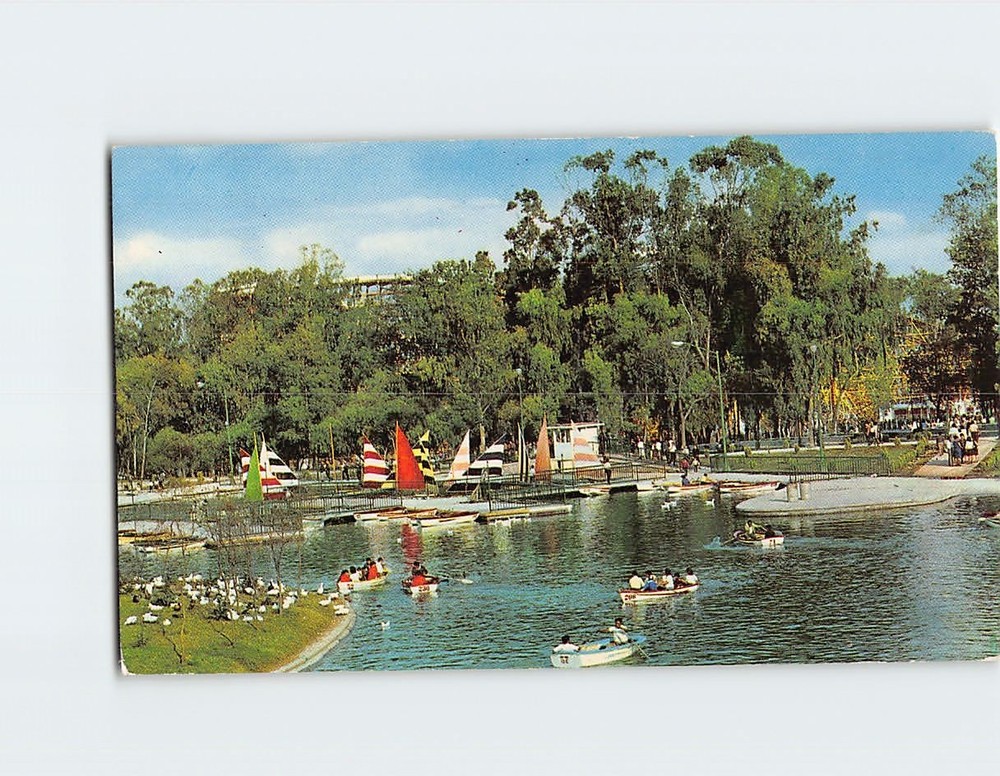 Postcard Lago Del Nuevo Bosque De Chapultepec Mexico City Mexico