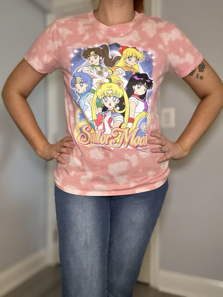 Sailor Moon T-shirt Pink Tie Dye