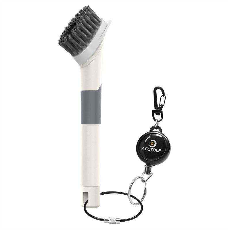 Golf Club Cleaner Brush Retractable Golf Water Brush With Retractable Hook