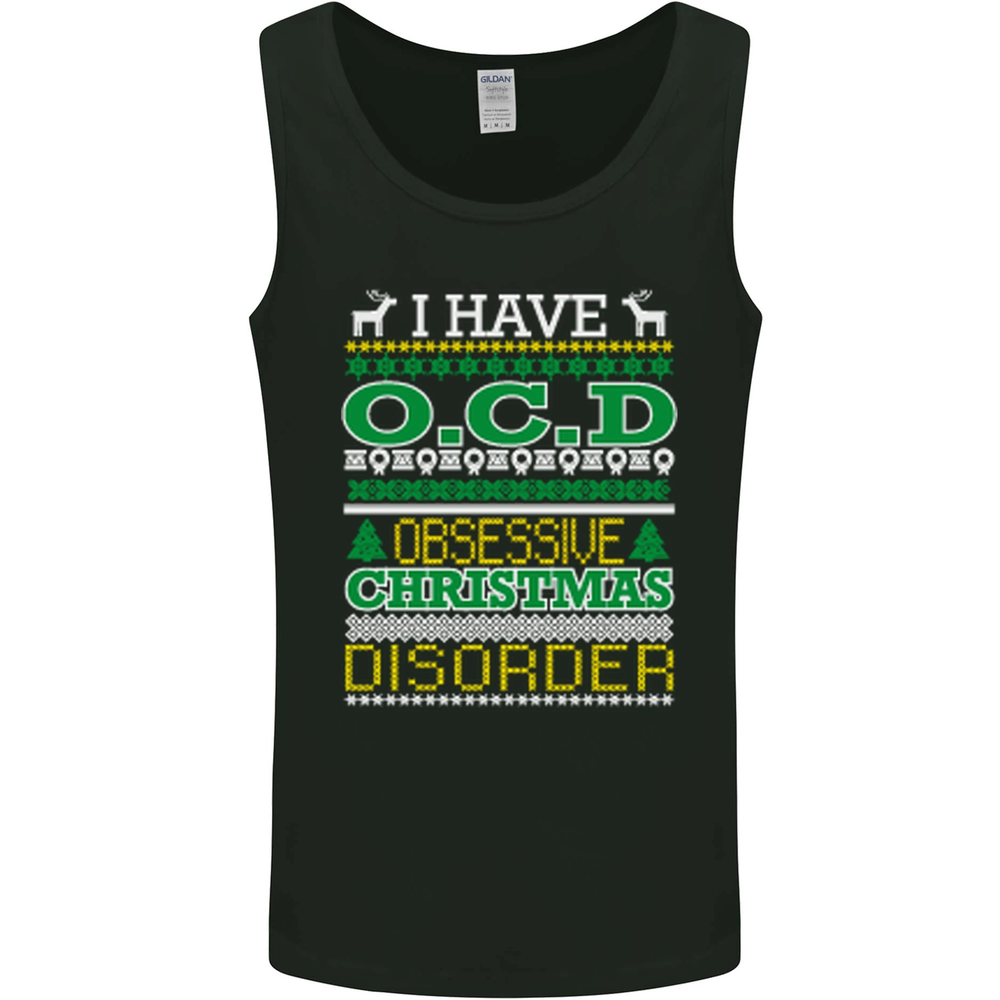 OCD Obsessive Christmas Disorder Mens Vest Tank Top