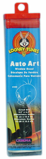 Barjan Auto Art Looney Tunes Tweety 5.5x6 Inch Window Sticker in Tube