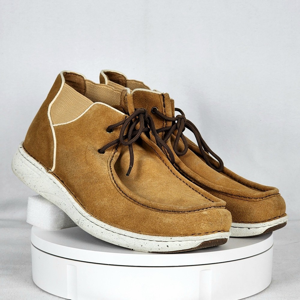Justin Boots HiCall Leather Buckskin Round Toe Chukka JM420 Tan Men's Size 14M
