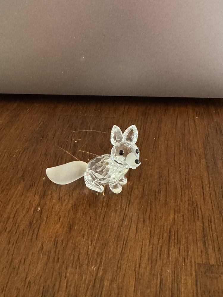 Swarovski Frosted Crystal Mother Fox Figurine 7629 NR 70