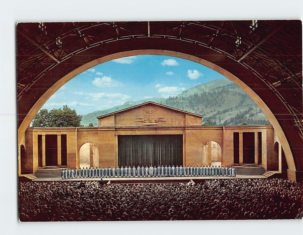 Postcard Passion Play Theatre Stage Oberammergau Germany