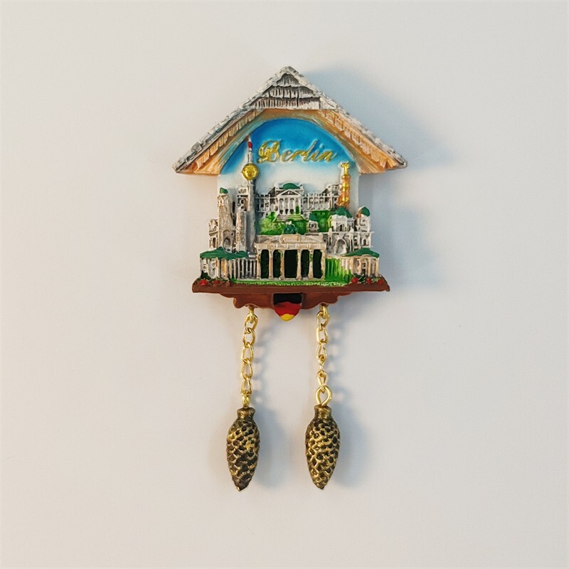 Berlin Cuckoo Clock 3D Resin Fridge Magnet Souvenir
