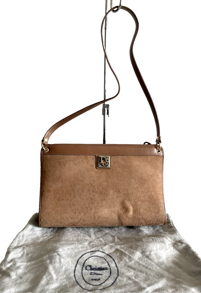 Authentic CHRISTIAN DIOR Suede Shoulder Bag From Japan Auth 0589