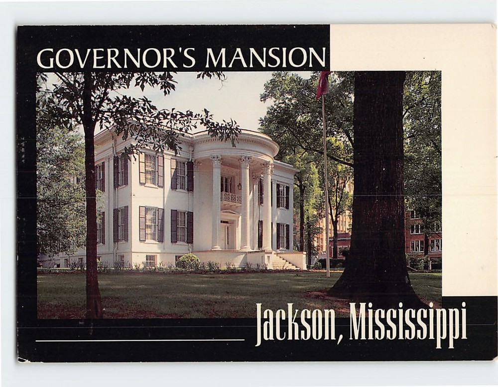 Postcard Governors Mansion Jackson Mississippi USA