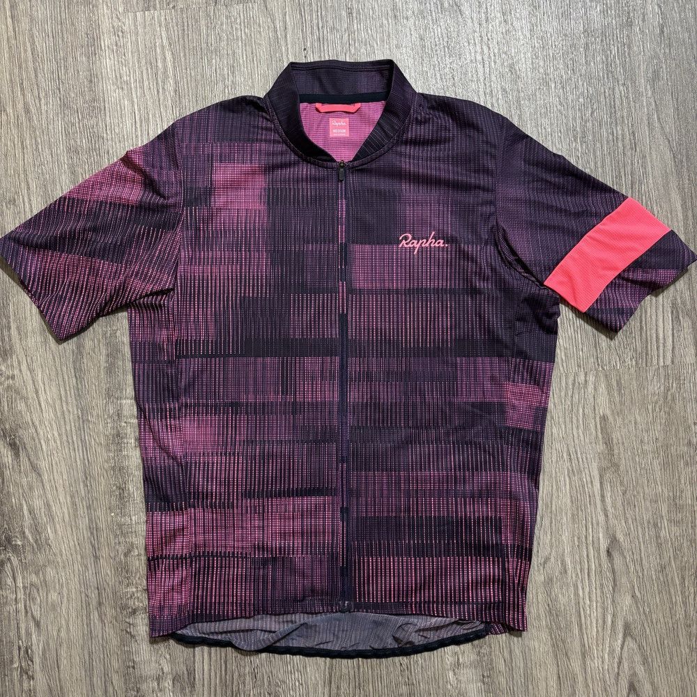 Rapha Cycling Jersey Men’s Medium Pink Purple Full Zip Road Bike