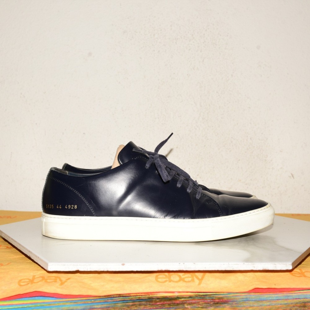 Common Projects Original Achilles Low Italy Leather Navy Sneakers Men 44-image