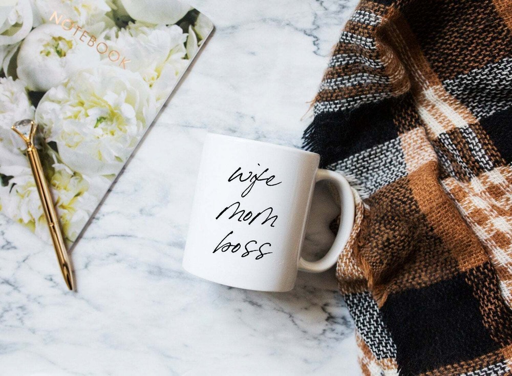 Mama Boss Coffee Mug Gift for Wife Mom from Husband