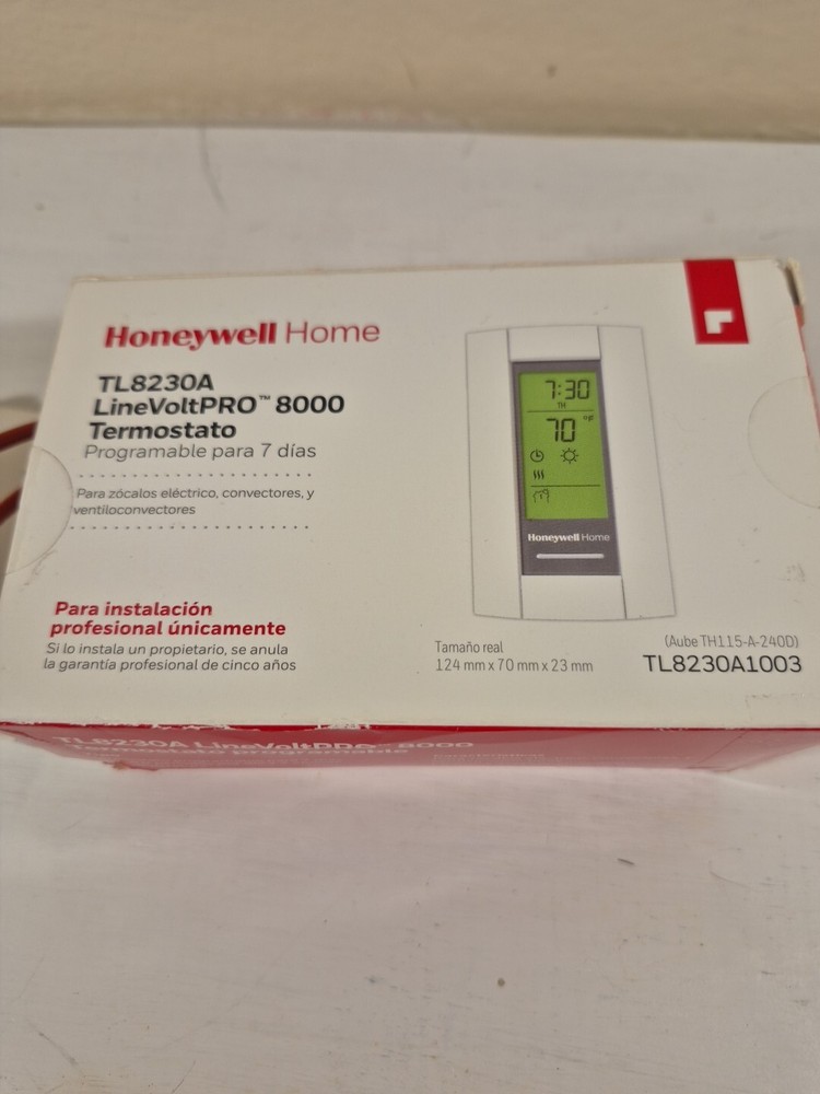Honeywell TL8230A1003 Line Volt Pro 8000 Thermostat - 7 Day Programmble