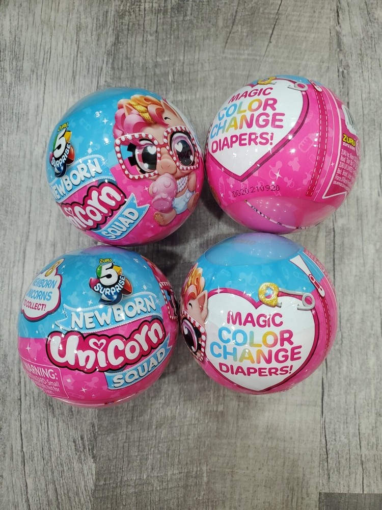 Zuru 5 Surprise Newborn Unicorn Squad / Lot of 4