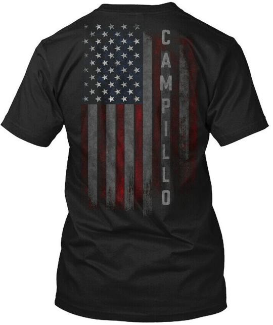 Campillo Family American Flag T-Shirt Made in the USA Size S to 5XL