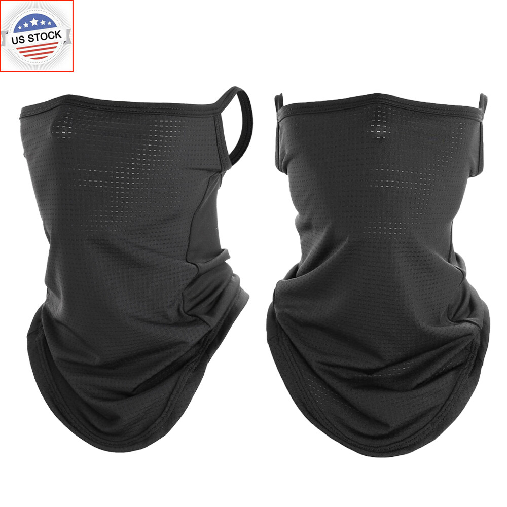 Face Mask Neck Gaiter Bandana Cover Snood Reusable Washable Scarf with Ear Loops