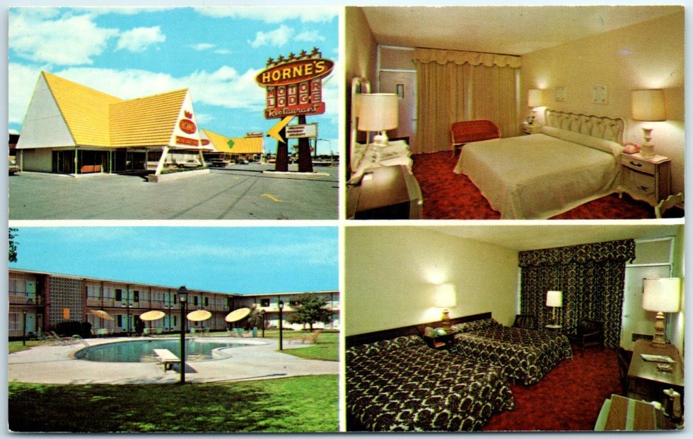 Postcard - Horne's Motor Lodges - Fredericksburg, Virginia
