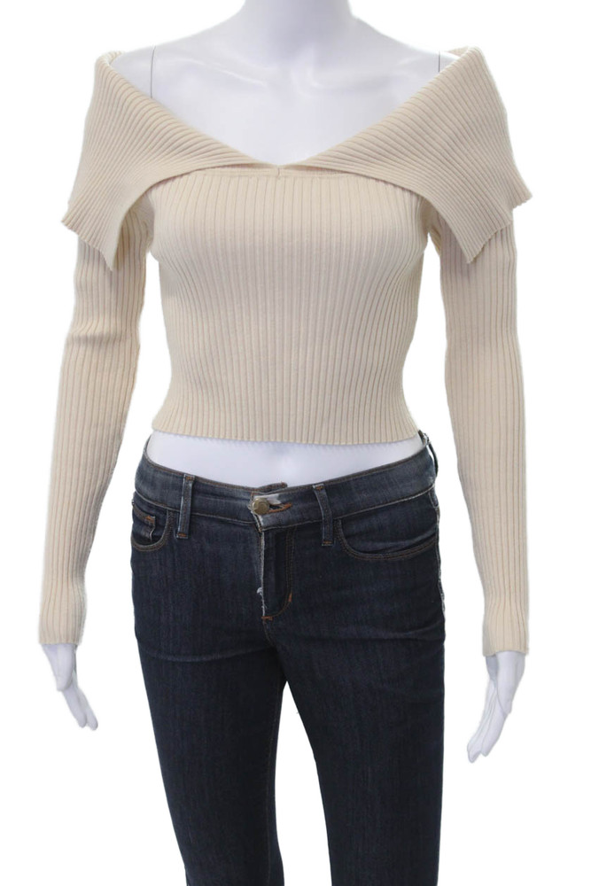 Zara Womens Pullover Sweater Beige Cotton Blend Long Sleeve Size SFree Shipping in US $100+ Orders | $6.95 Orders Below