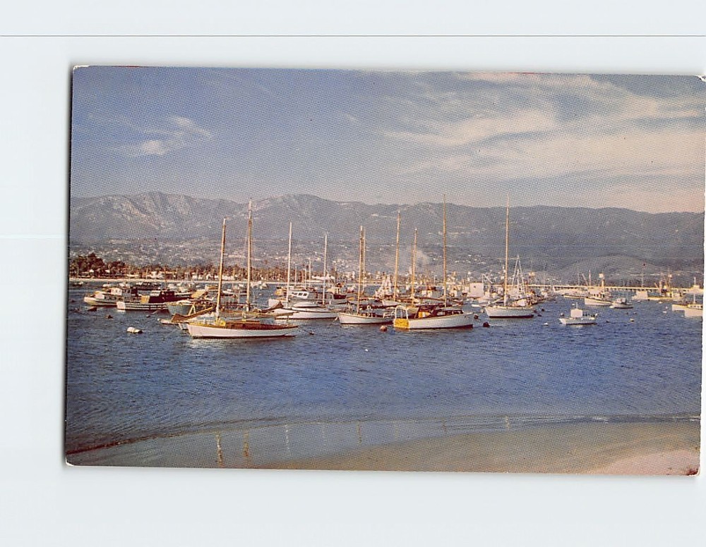 Postcard Yacht Harbor Santa Barbara California USA